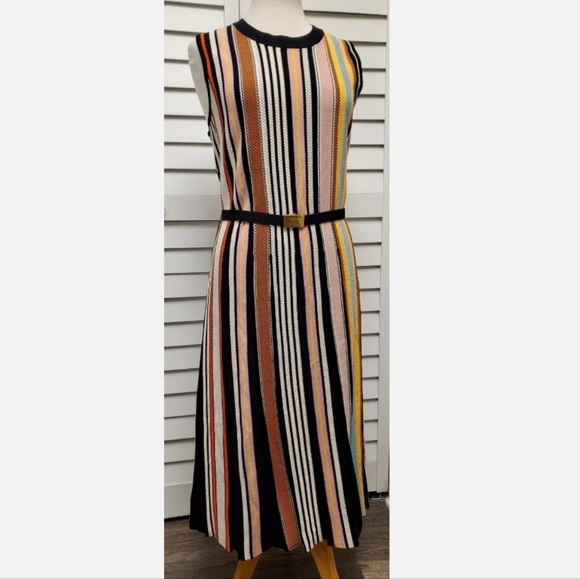 Tory Burch Multicolored Striped Sleeveless Sweater Dress. Large. EUC - Picture 6 of 12